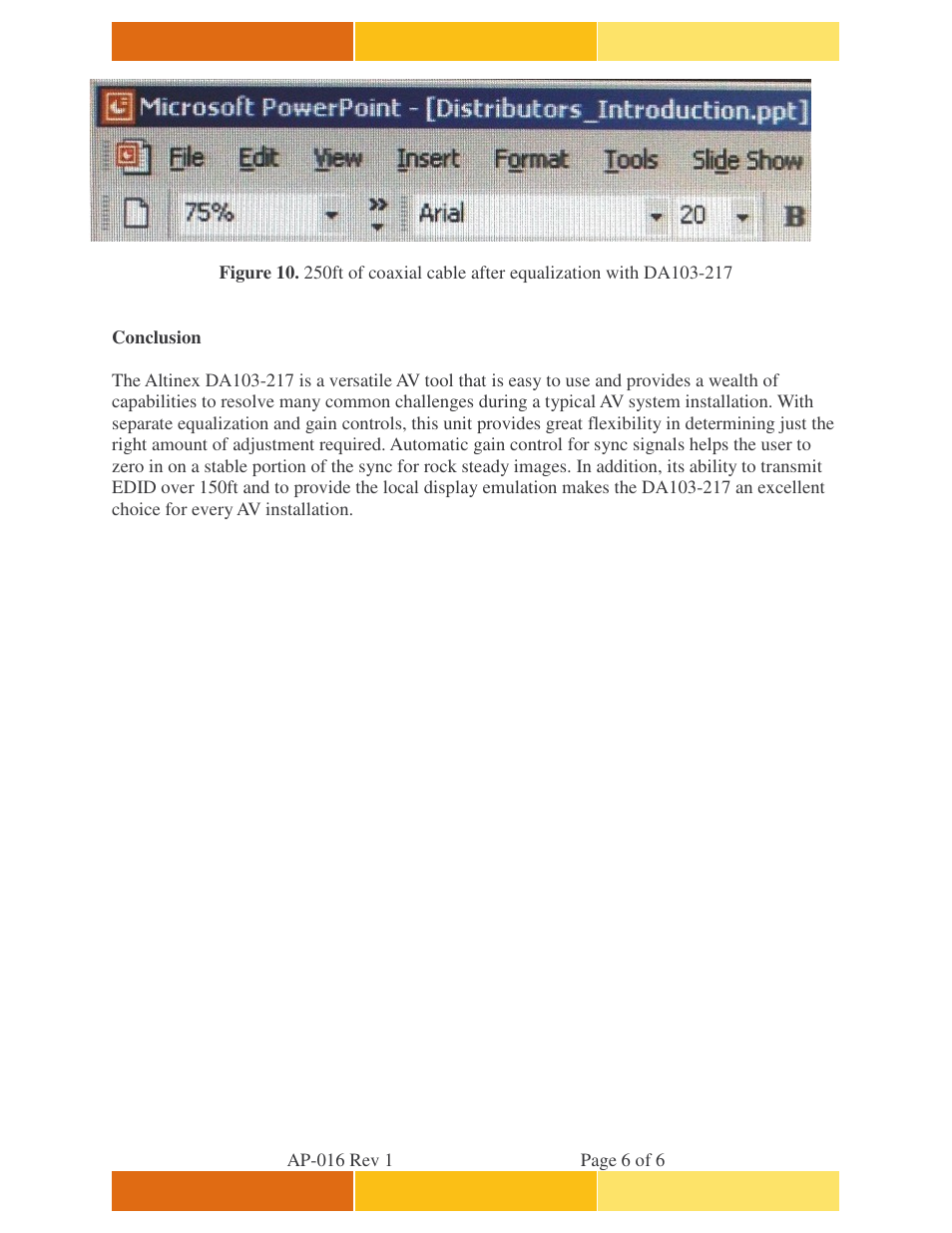 Altinex VGA Line Receiver DA103-217 User Manual | Page 6 / 6
