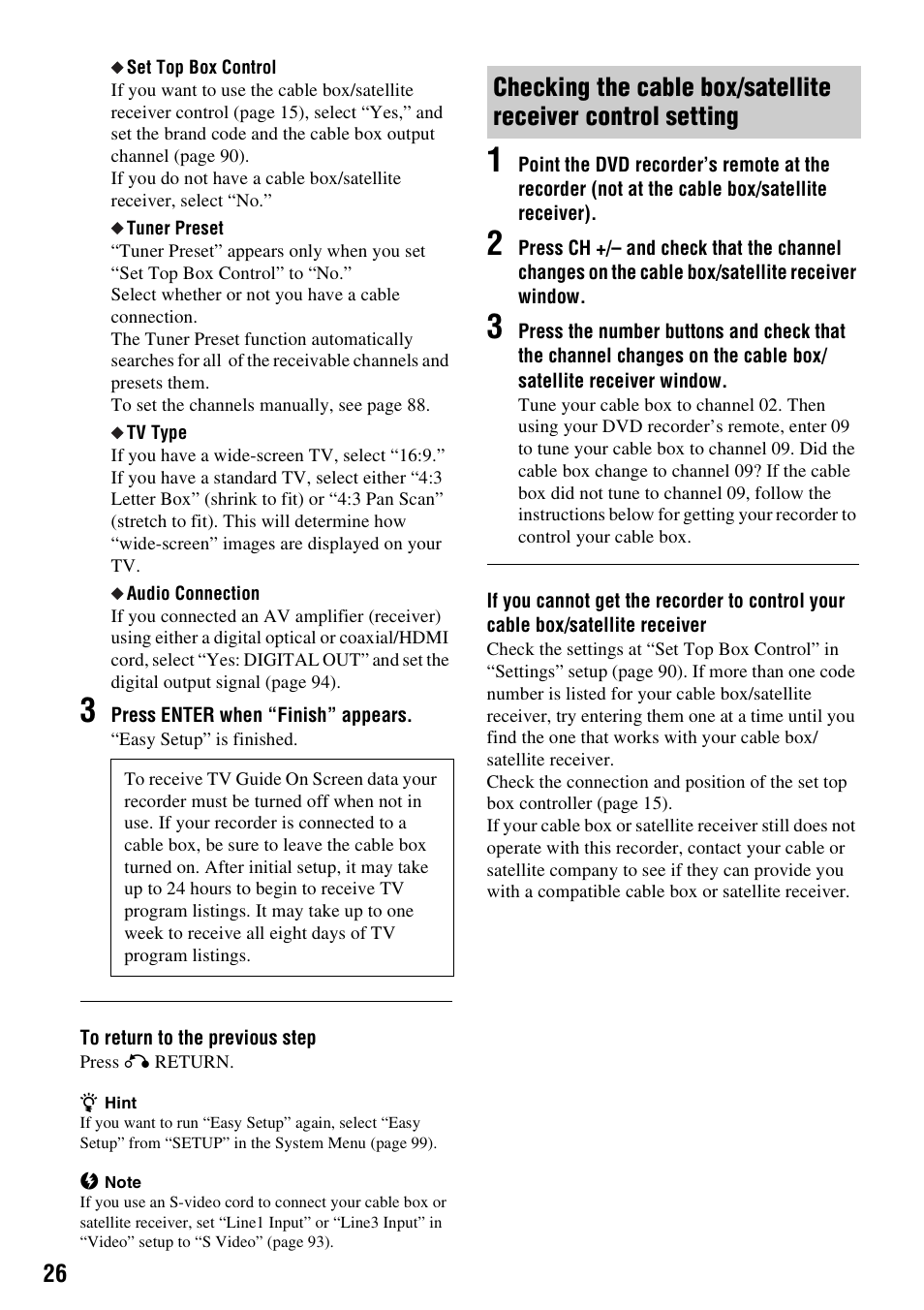 Sony RDR-HX715 User Manual | Page 26 / 124