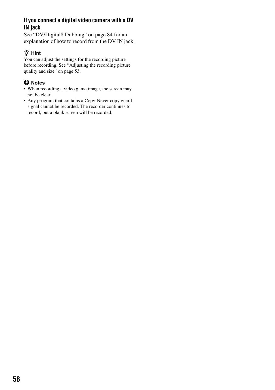 Sony RDR-HX715 User Manual | Page 58 / 124