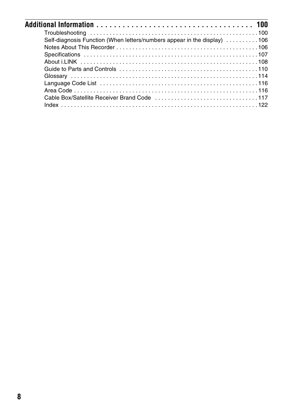 Sony RDR-HX715 User Manual | Page 8 / 124