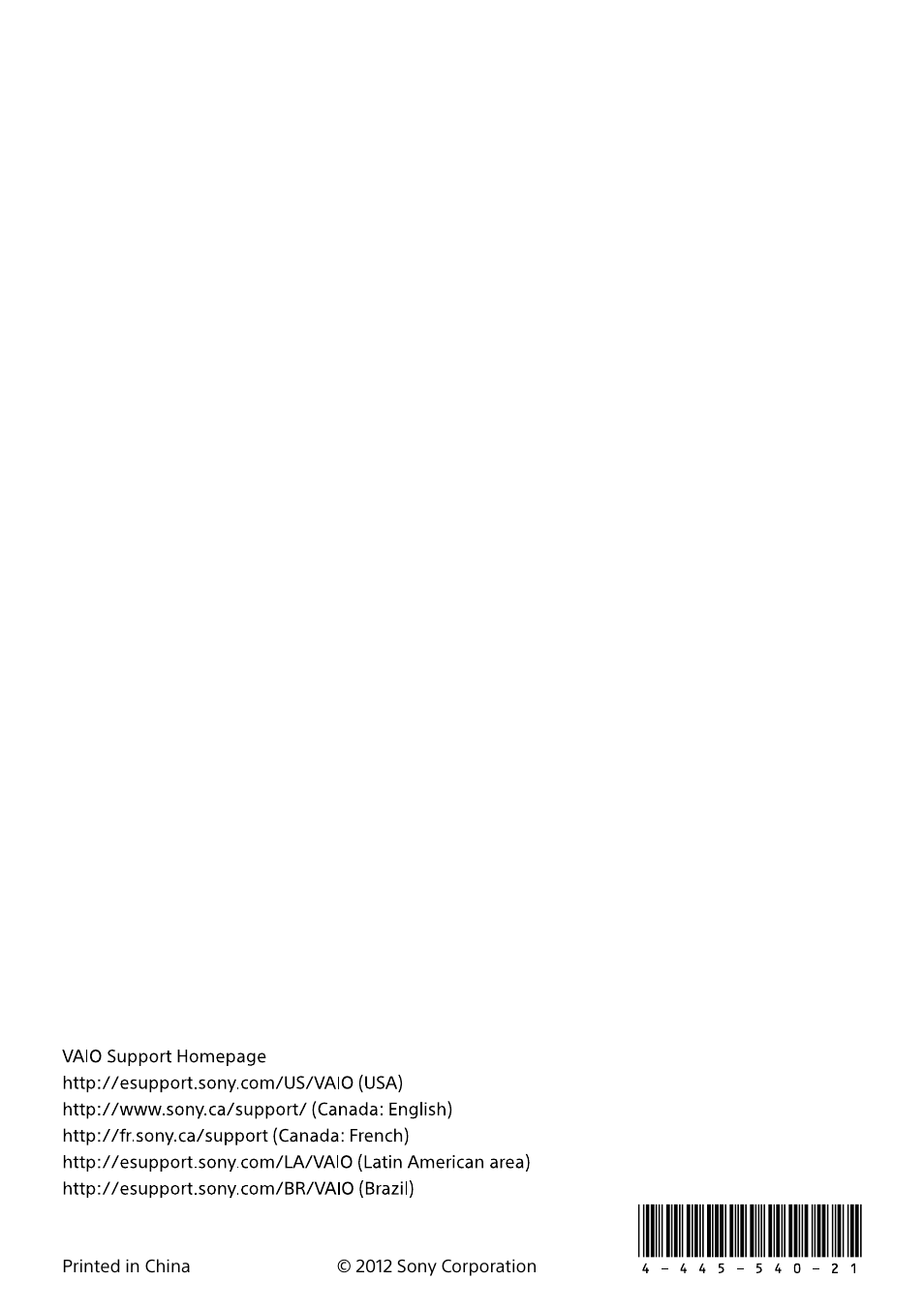 Sony SVJ20214CYB User Manual | Page 36 / 36