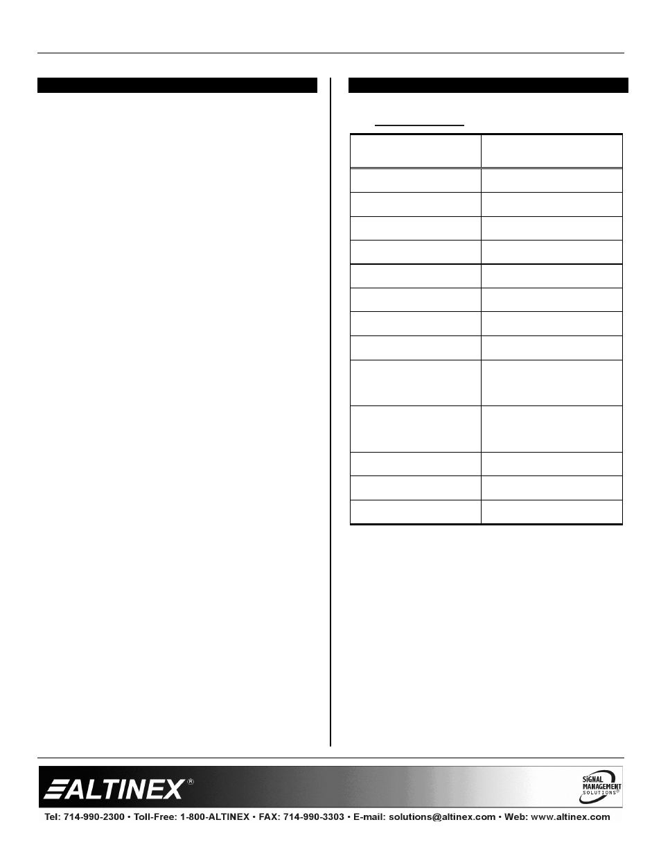 About your da1907lx, Technical specifications, Distribution amplifier | Altinex DITTO-AMP User Manual | Page 4 / 9