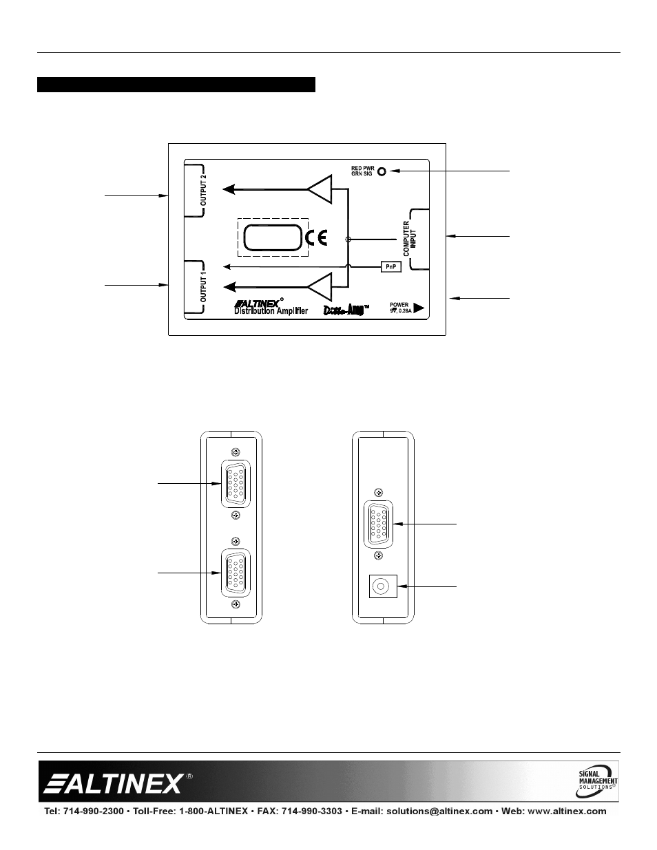 Product description, Distribution amplifier, Product description 4 | Altinex DITTO-AMP User Manual | Page 6 / 9