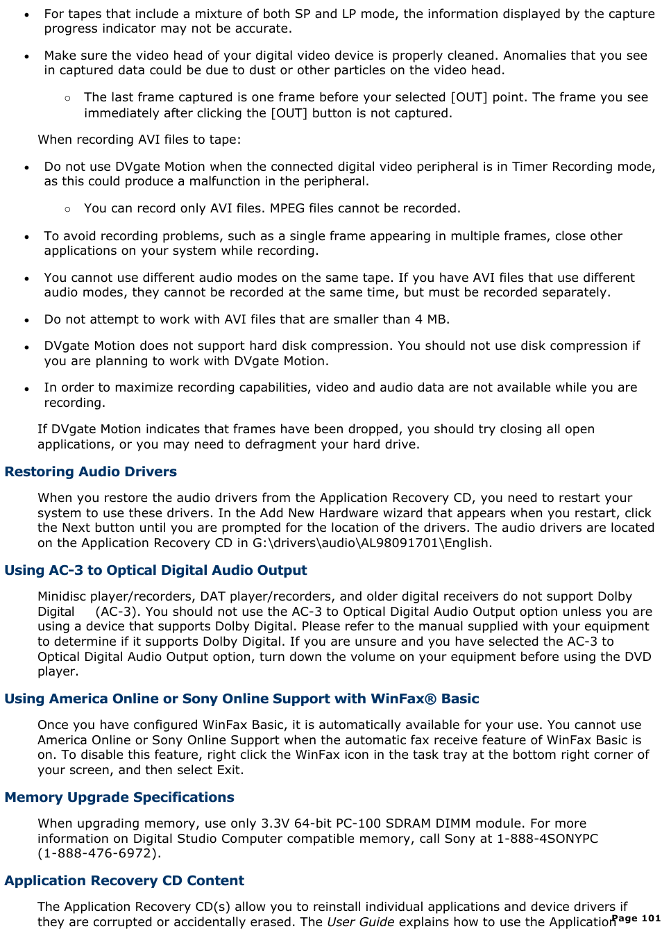 Sony PCV-E314DS User Manual | Page 101 / 855