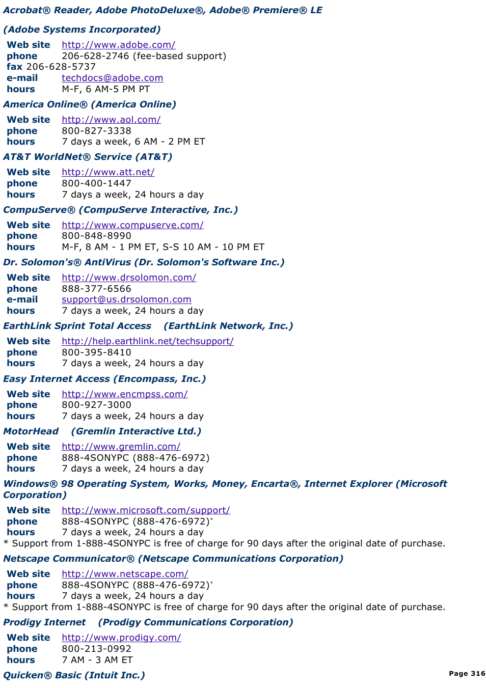 Sony PCV-E314DS User Manual | Page 316 / 855