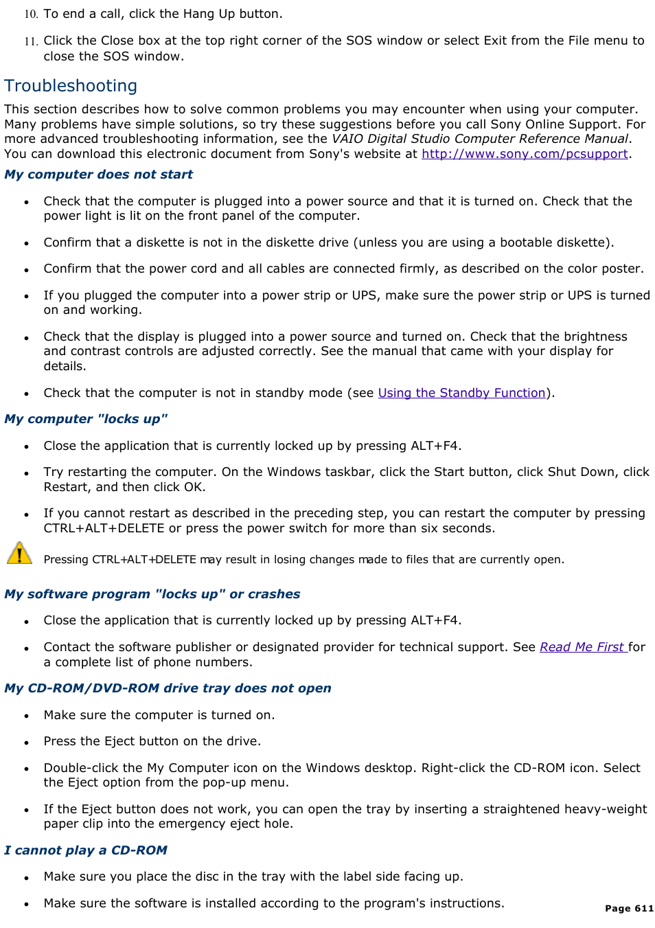 Troubleshooting | Sony PCV-E314DS User Manual | Page 611 / 855