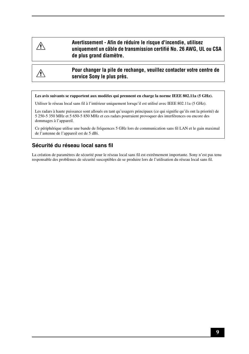 Sony VGN-Z698Y User Manual | Page 9 / 28