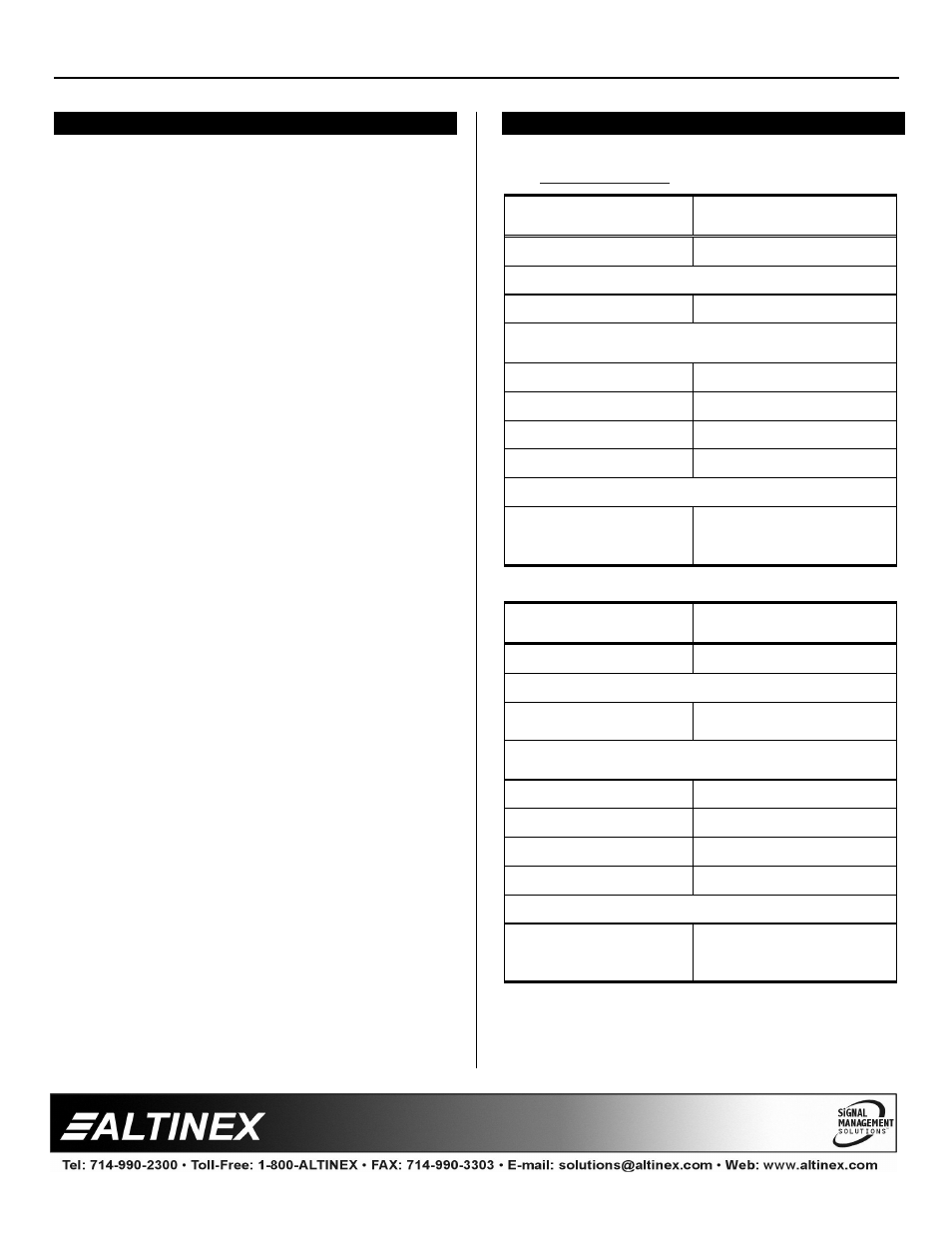 About your tilt 'n plug jr, Technical specifications, Tabletop solutions | Tilt ‘n plug jr. designer interconnect solutions | Altinex TILT `N PLUG TNP151C User Manual | Page 4 / 11