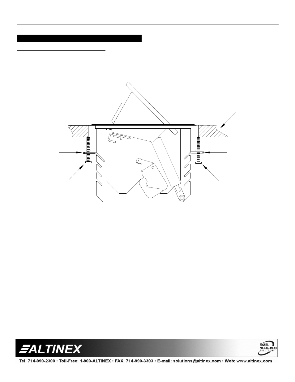 Mounting diagram, Diagram 5: mounting a tnp jr, Tabletop solutions | Altinex TILT `N PLUG TNP151C User Manual | Page 9 / 11