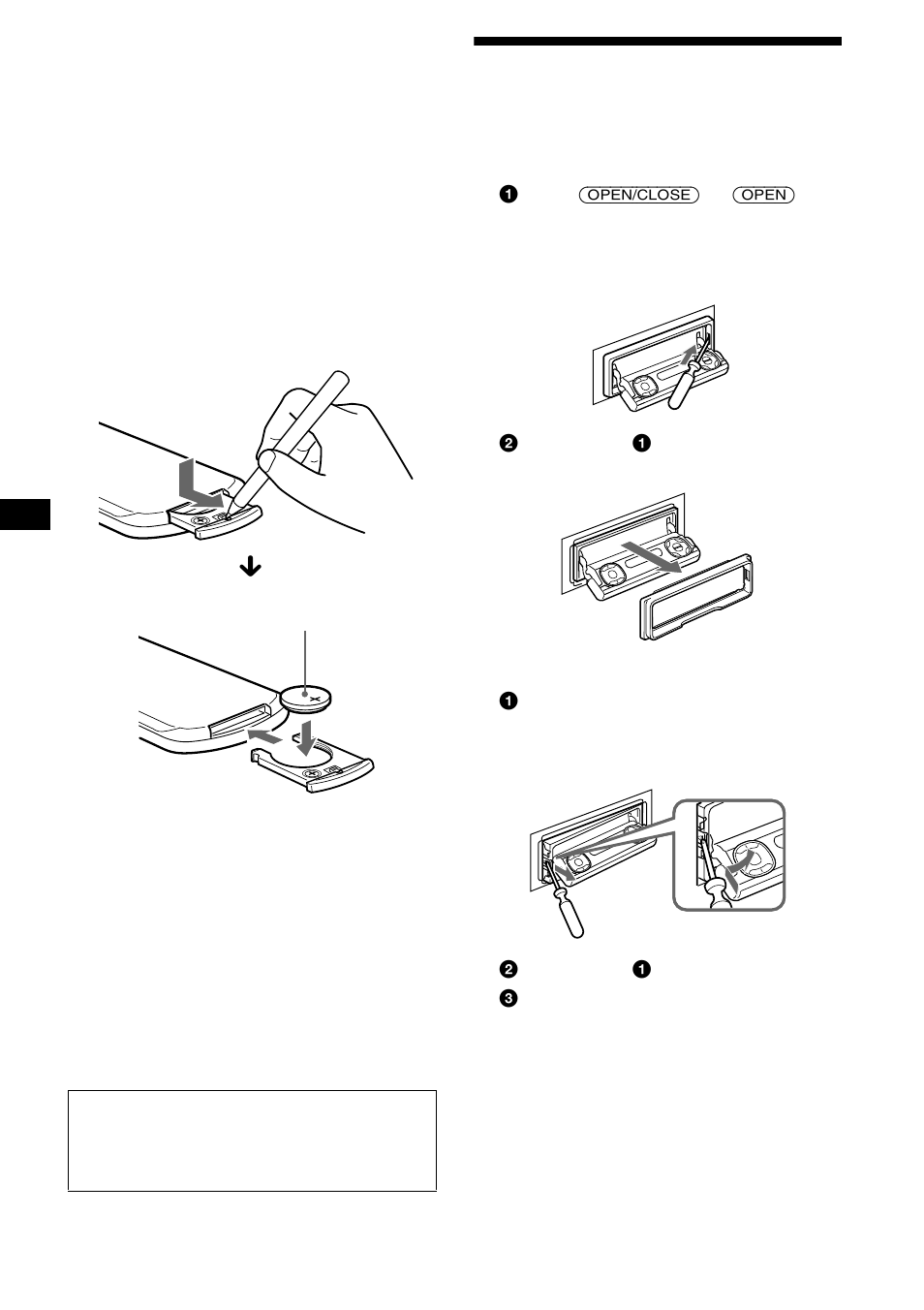 Removing the unit | Sony CDX-M730 User Manual | Page 22 / 84