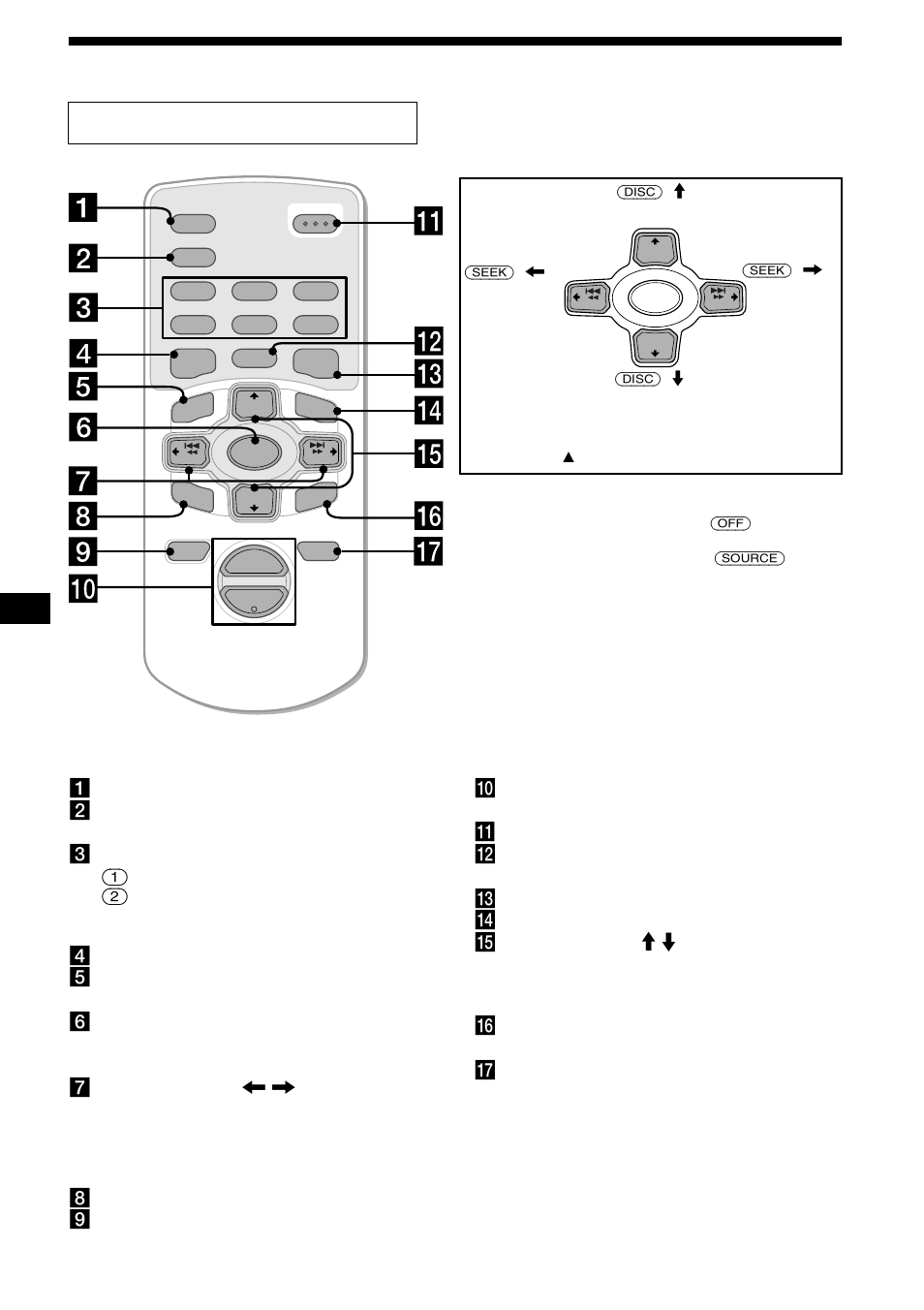 Ubicación de los controles, 4ubicación de los controles, Control remoto de tarjeta rm-x110 | Sony CDX-M730 User Manual | Page 58 / 84