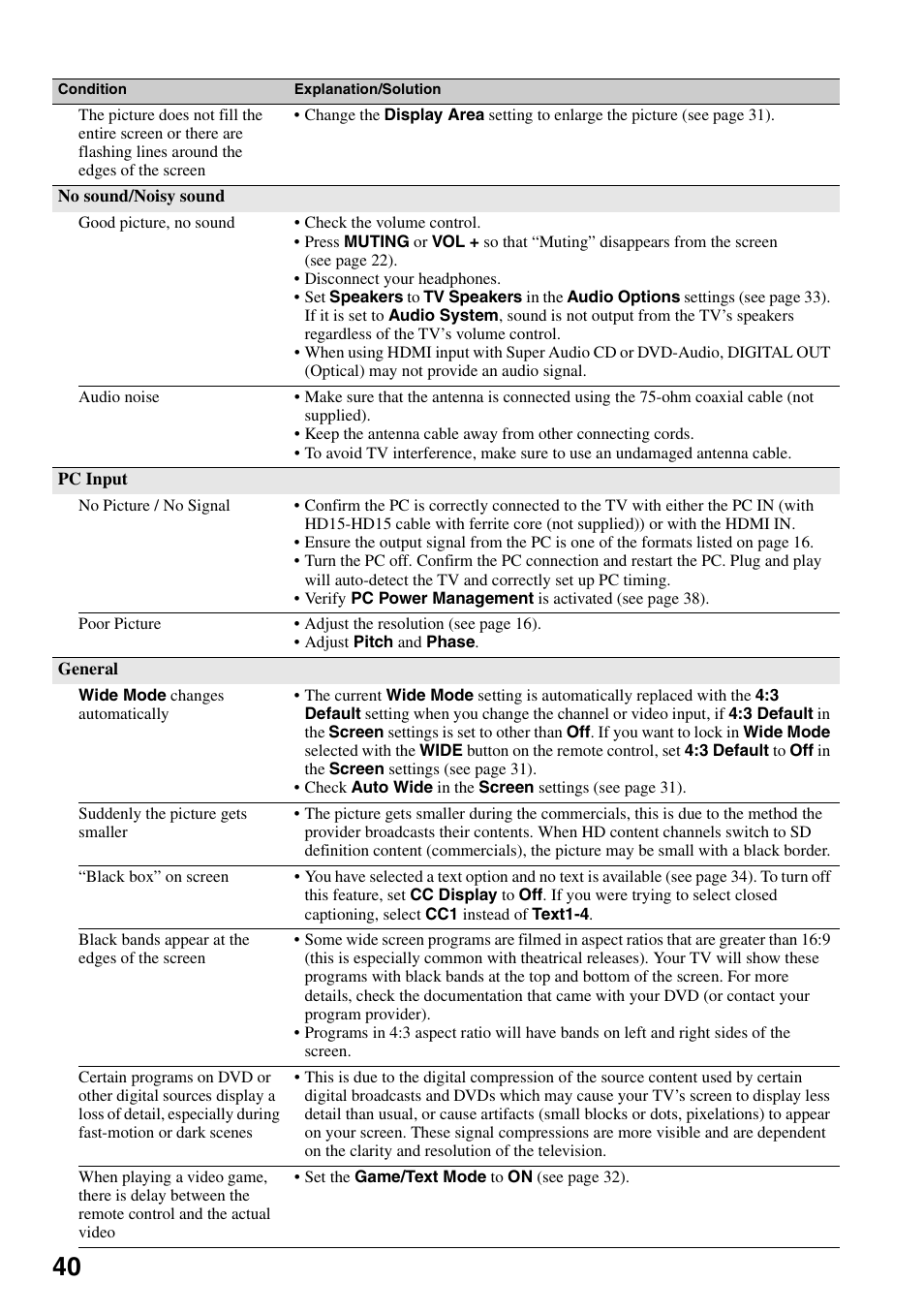 Sony KDL-40V3000 User Manual | Page 40 / 48