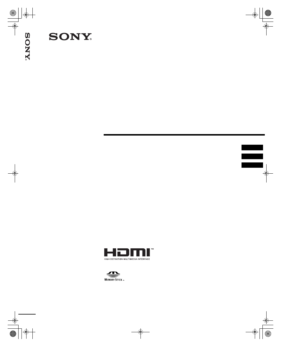 Sony VPL-HS20 User Manual | 240 pages