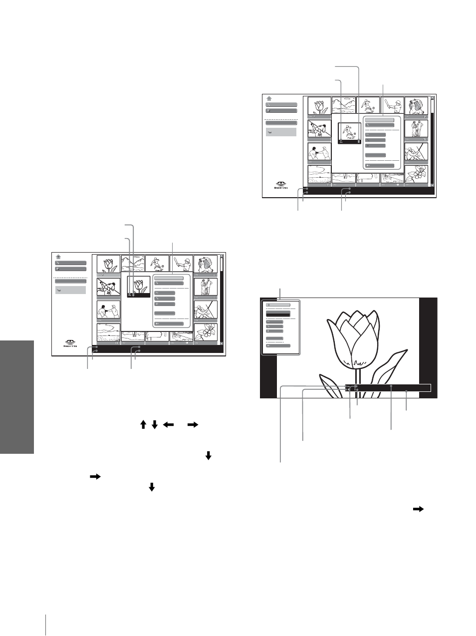 Util is ati o n d’ u n « m emory s tic k | Sony VPL-HS20 User Manual | Page 122 / 240