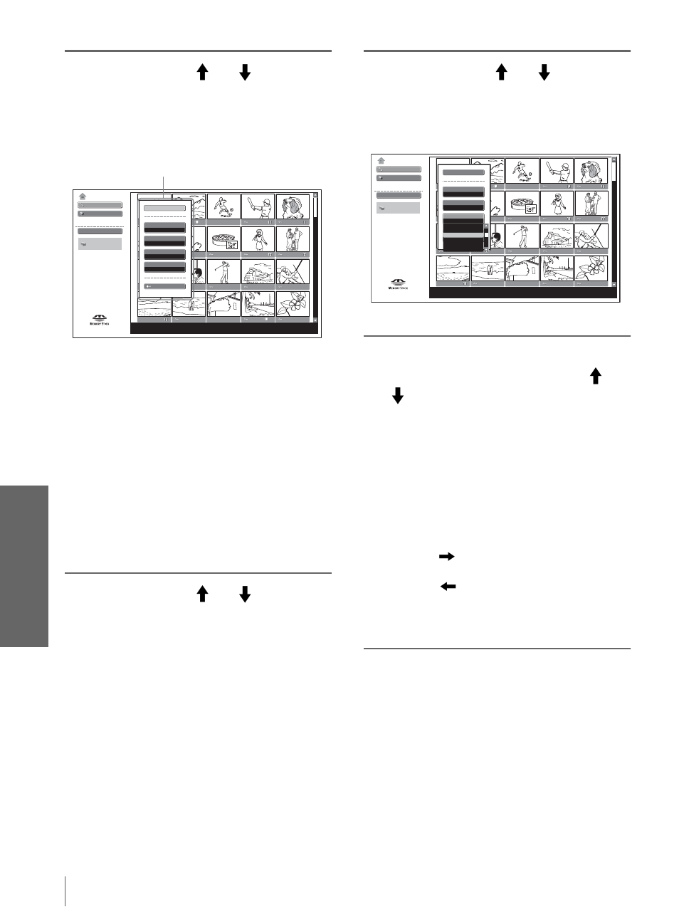 Util is ati o n d’ u n « m emory s tic k | Sony VPL-HS20 User Manual | Page 124 / 240