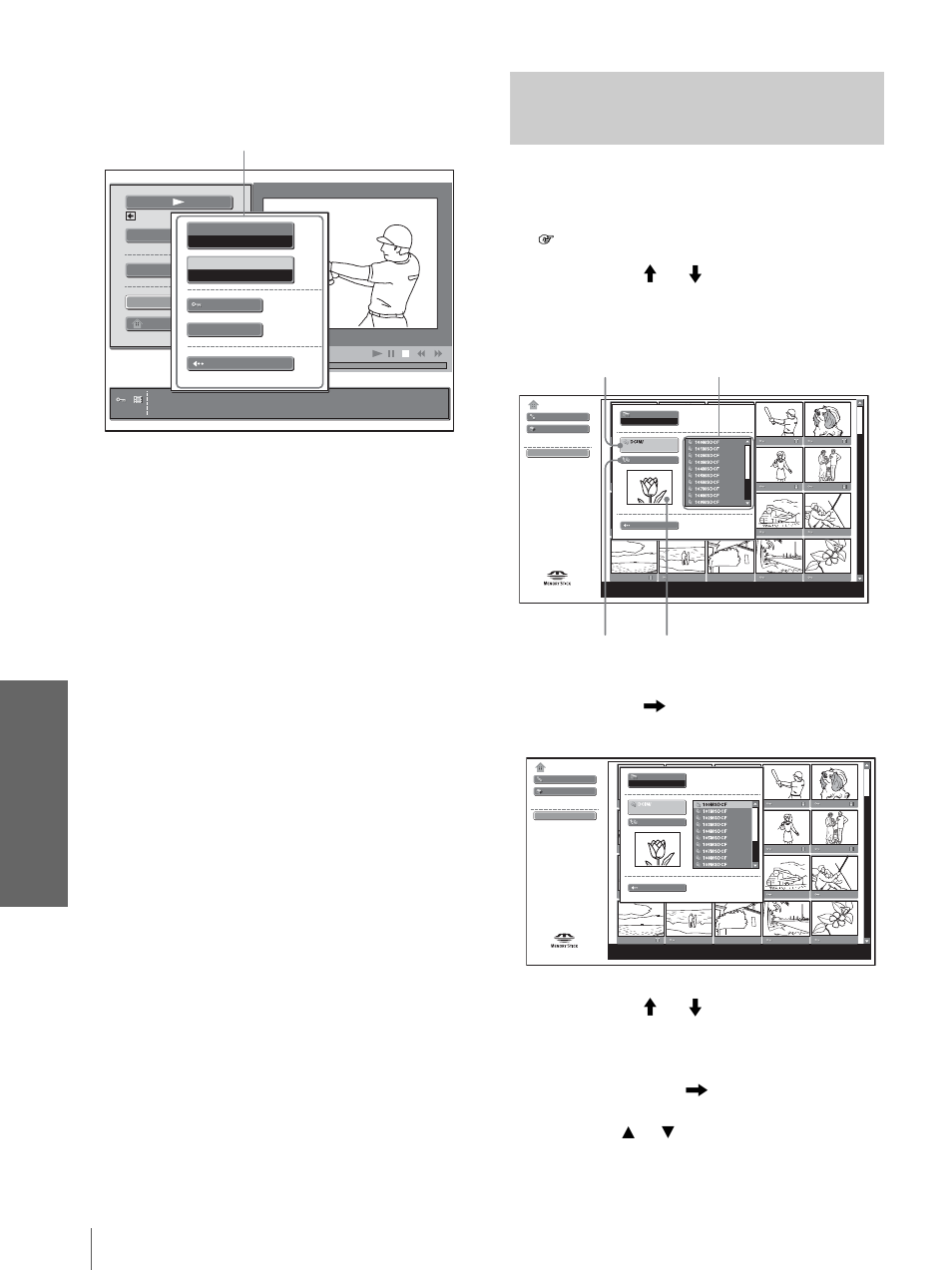 Util is ati o n d’ u n « m emory s tic k | Sony VPL-HS20 User Manual | Page 128 / 240