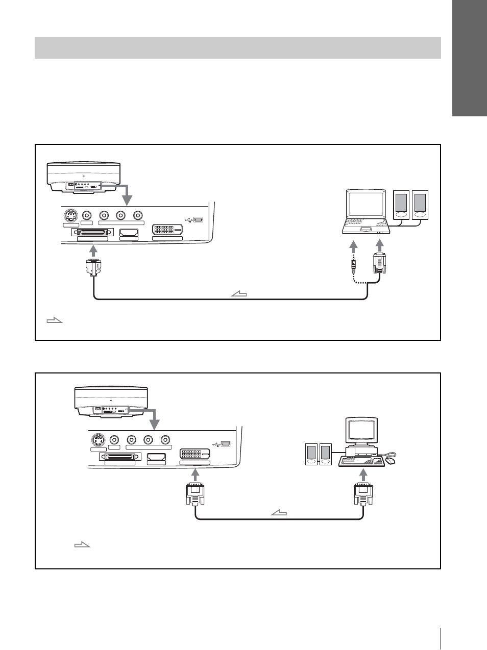 Connecting to a computer | Sony VPL-HS20 User Manual | Page 17 / 240