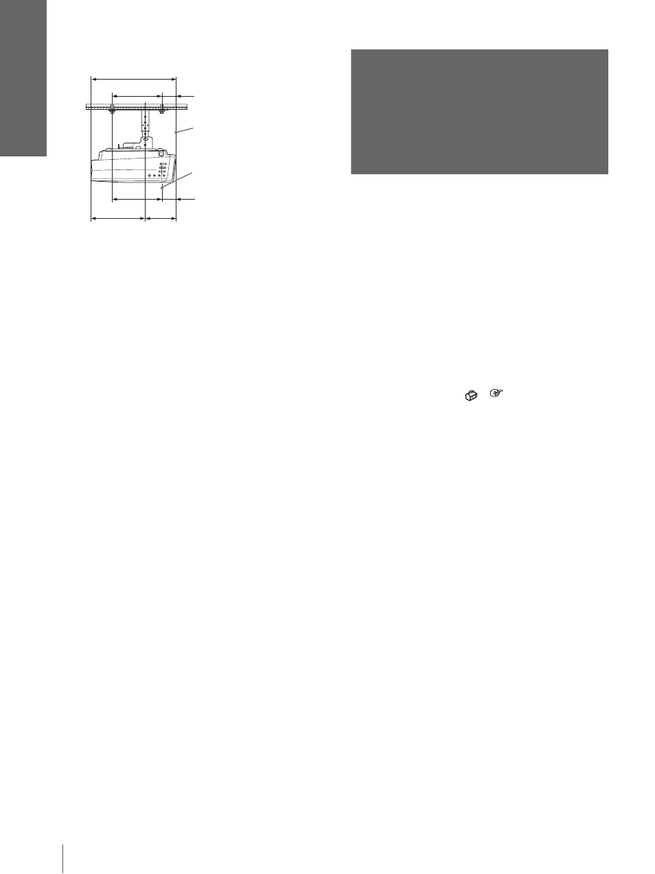 Paso 2: conexión del proyector, Cone xi ón y p repar aci ón, Vista lateral | Sony VPL-HS20 User Manual | Page 172 / 240