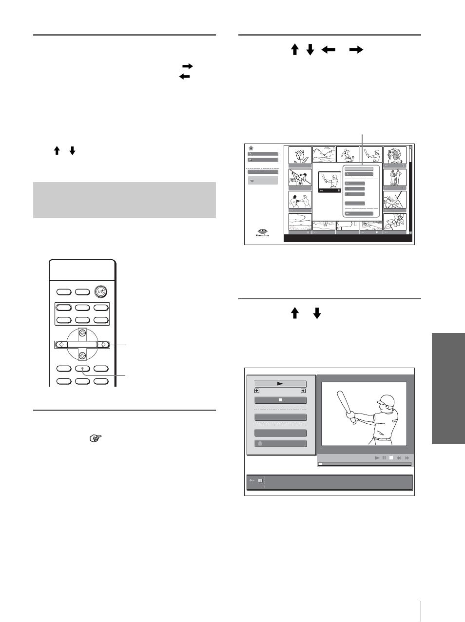 Reproducción de imágenes de película, Para mostrar una diapositiva anterior o posterior | Sony VPL-HS20 User Manual | Page 205 / 240