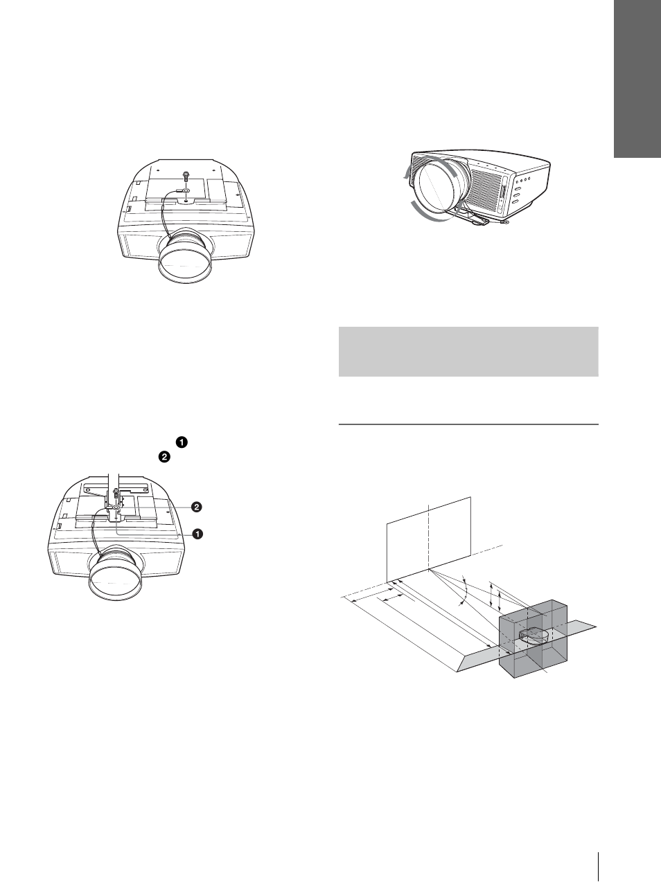 Installing the projector and a screen | Sony VPL-HS20 User Manual | Page 9 / 240