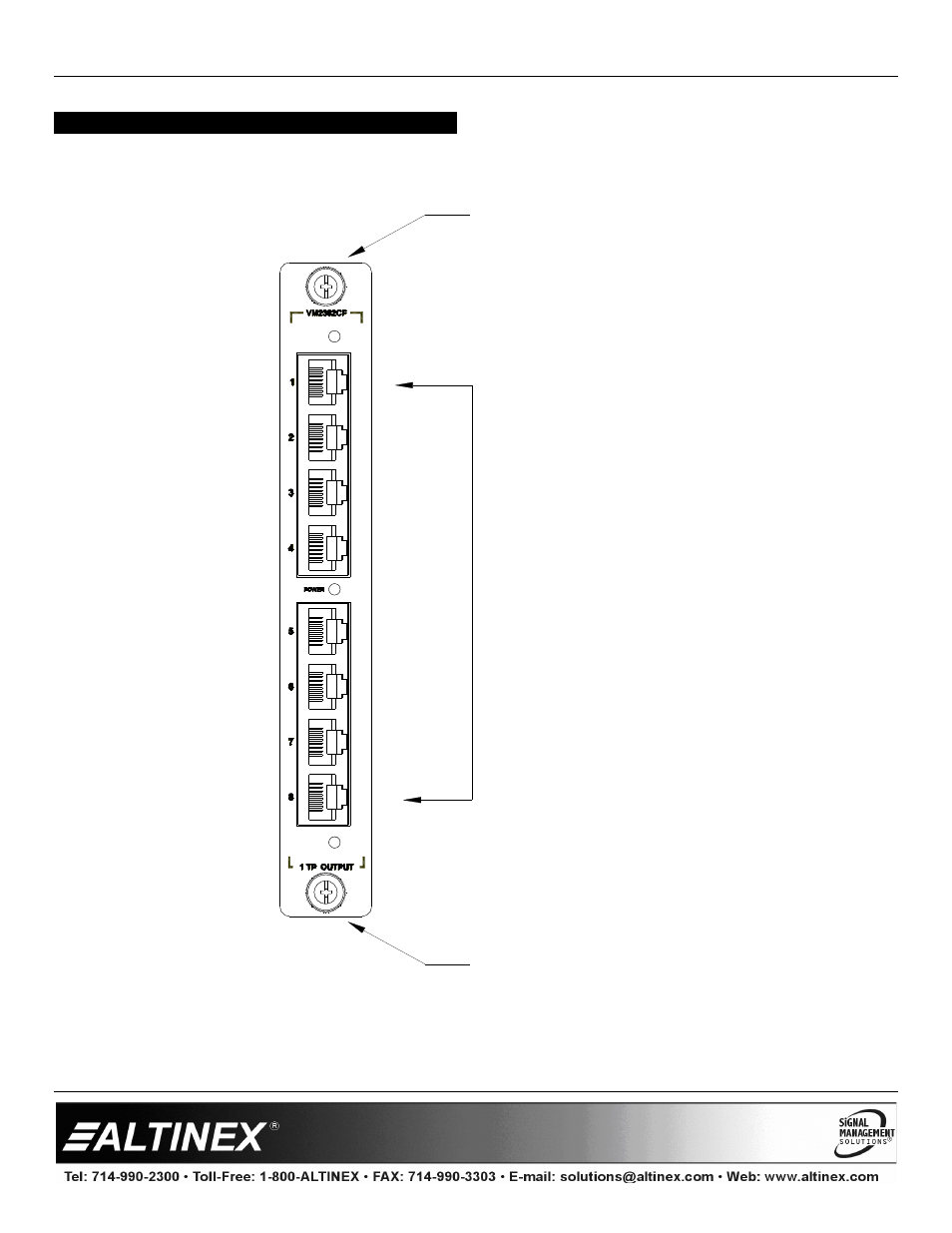 Product description, V-matrix | Altinex 400-0387-003 User Manual | Page 5 / 9