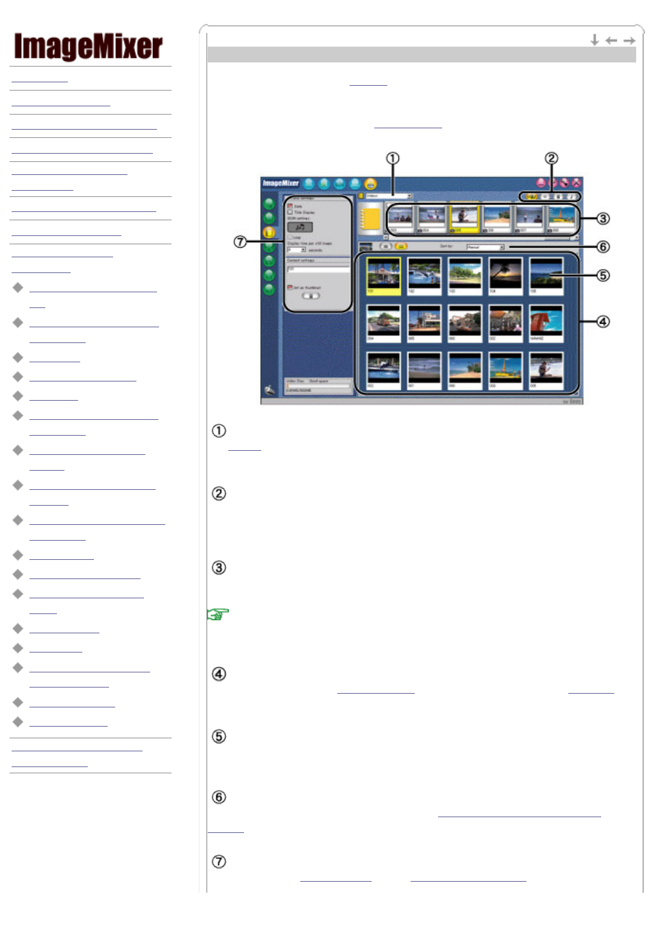 Album environment/screen, Composition, Album | Environment, And start changing the order of thumbnails, Album environment | Sony DCR-TRV39 User Manual | Page 215 / 237
