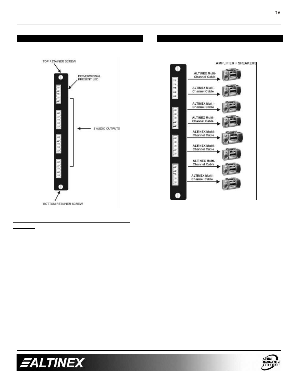 V-matrix | Altinex 8-Out Audio Output Card VM2142AU User Manual | Page 5 / 7