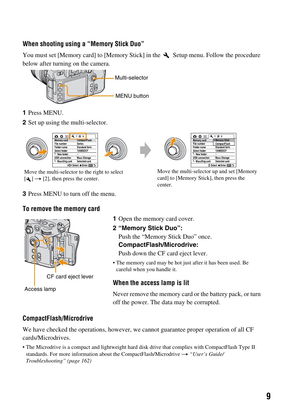 Sony DSLR-A700K User Manual | Page 9 / 19