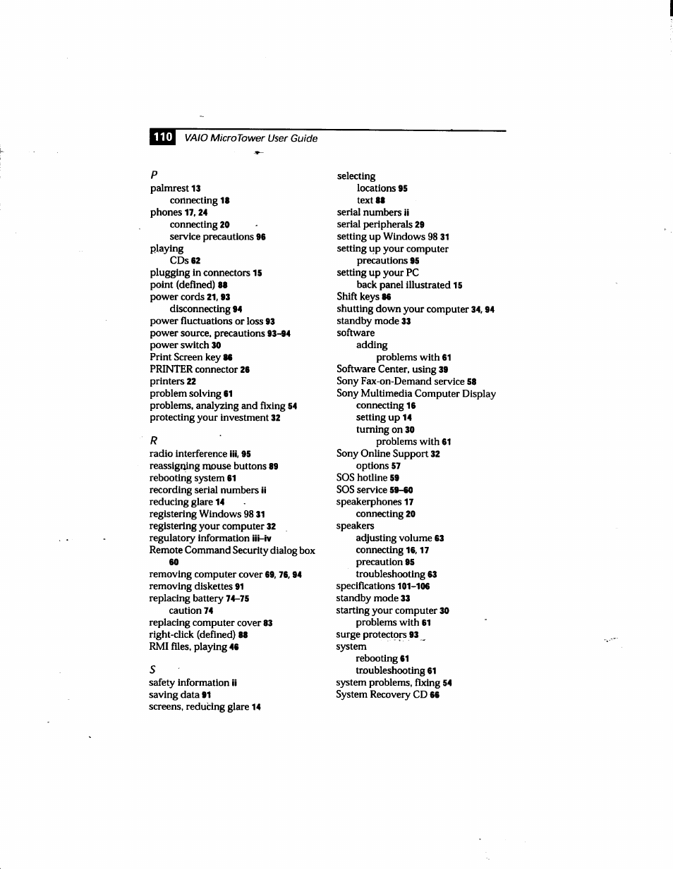 Sony PCV-E205 User Manual | Page 116 / 119