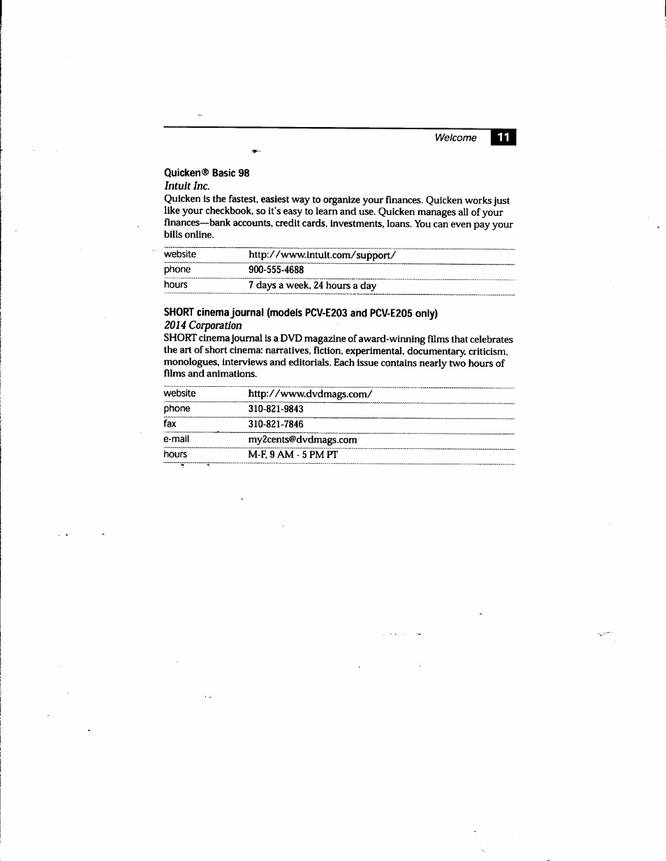 Quicken® basic 98 intuit inc | Sony PCV-E205 User Manual | Page 19 / 119