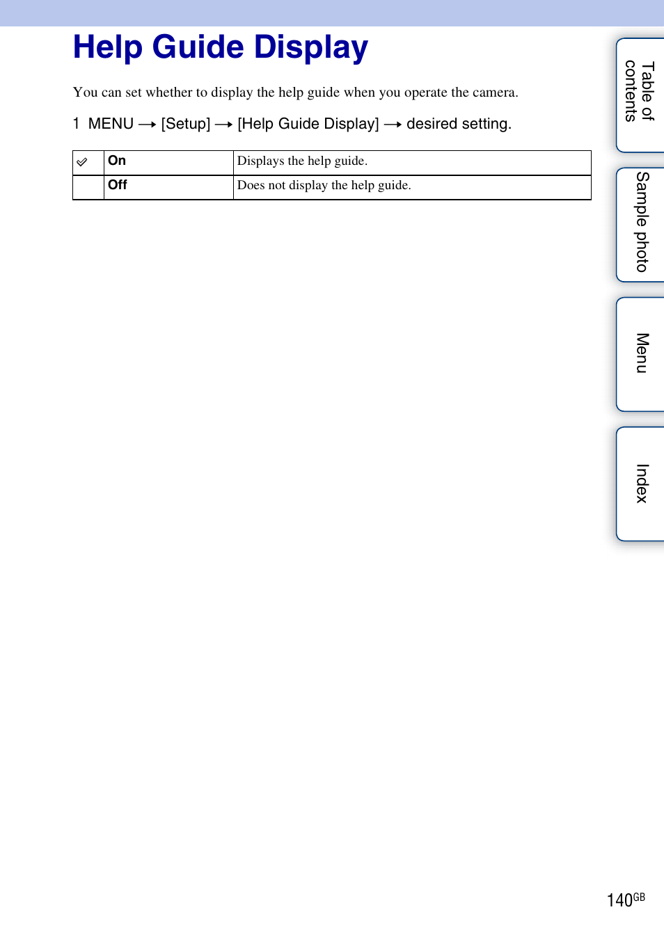 Help guide display | Sony NEX-3N User Manual | Page 140 / 198