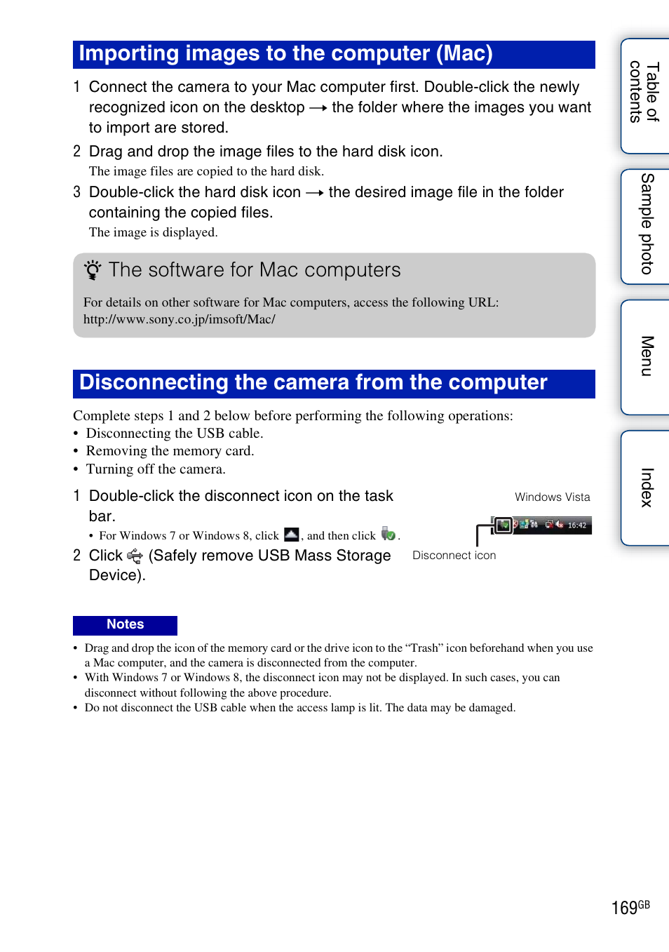 The software for mac computers | Sony NEX-3N User Manual | Page 169 / 198