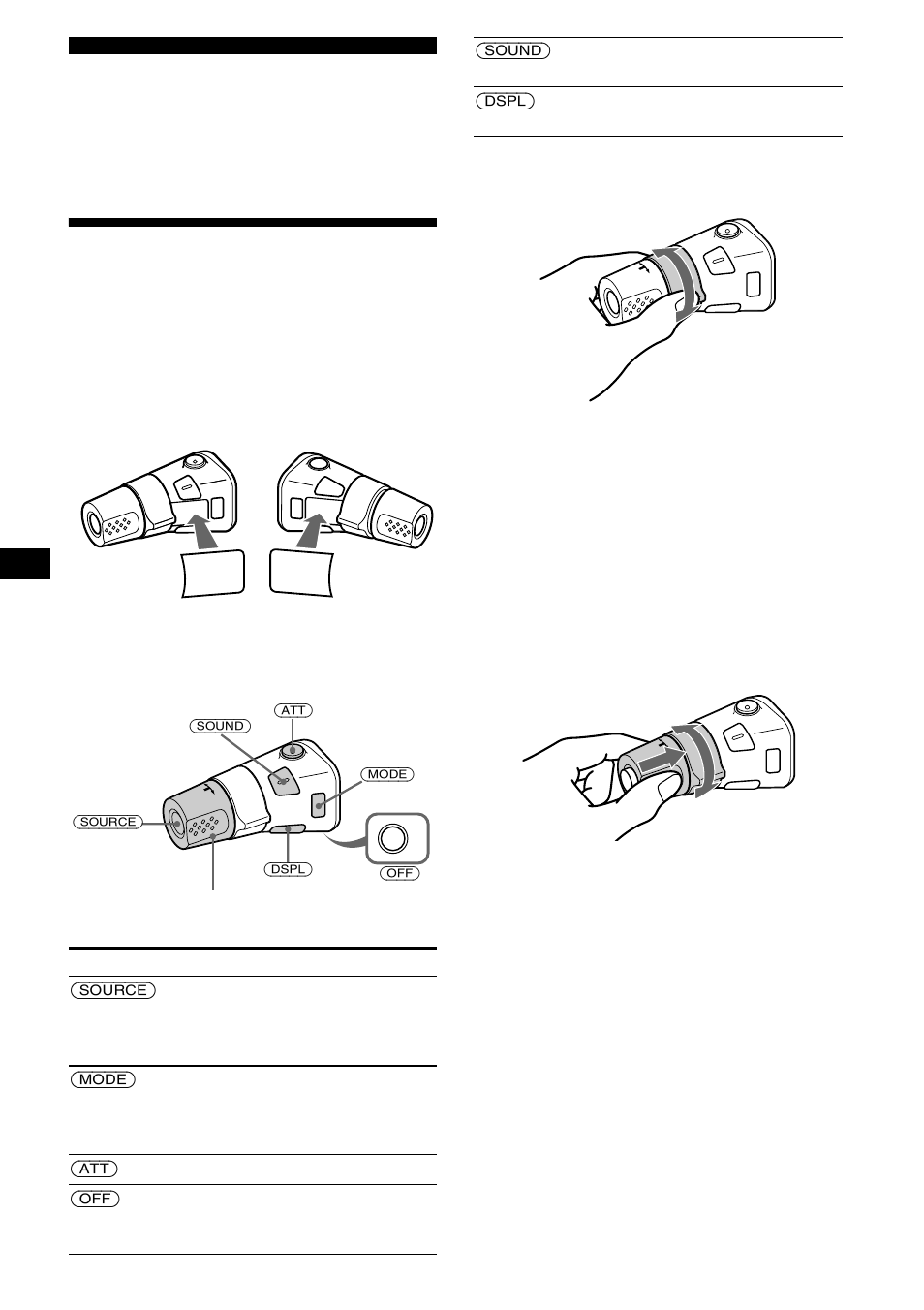 Autres fonctions, Fonctionnement du satellite de commande, Fonctionnement du satellite de | Commande | Sony CDX-M630 User Manual | Page 44 / 88