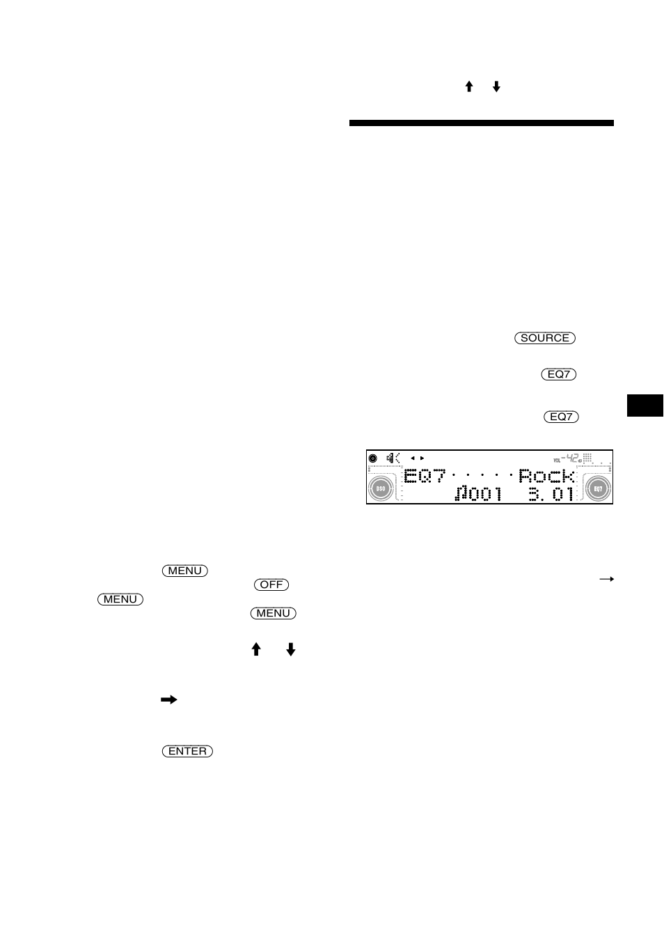 Réglage de l’égaliseur (eq7) | Sony CDX-M630 User Manual | Page 47 / 88