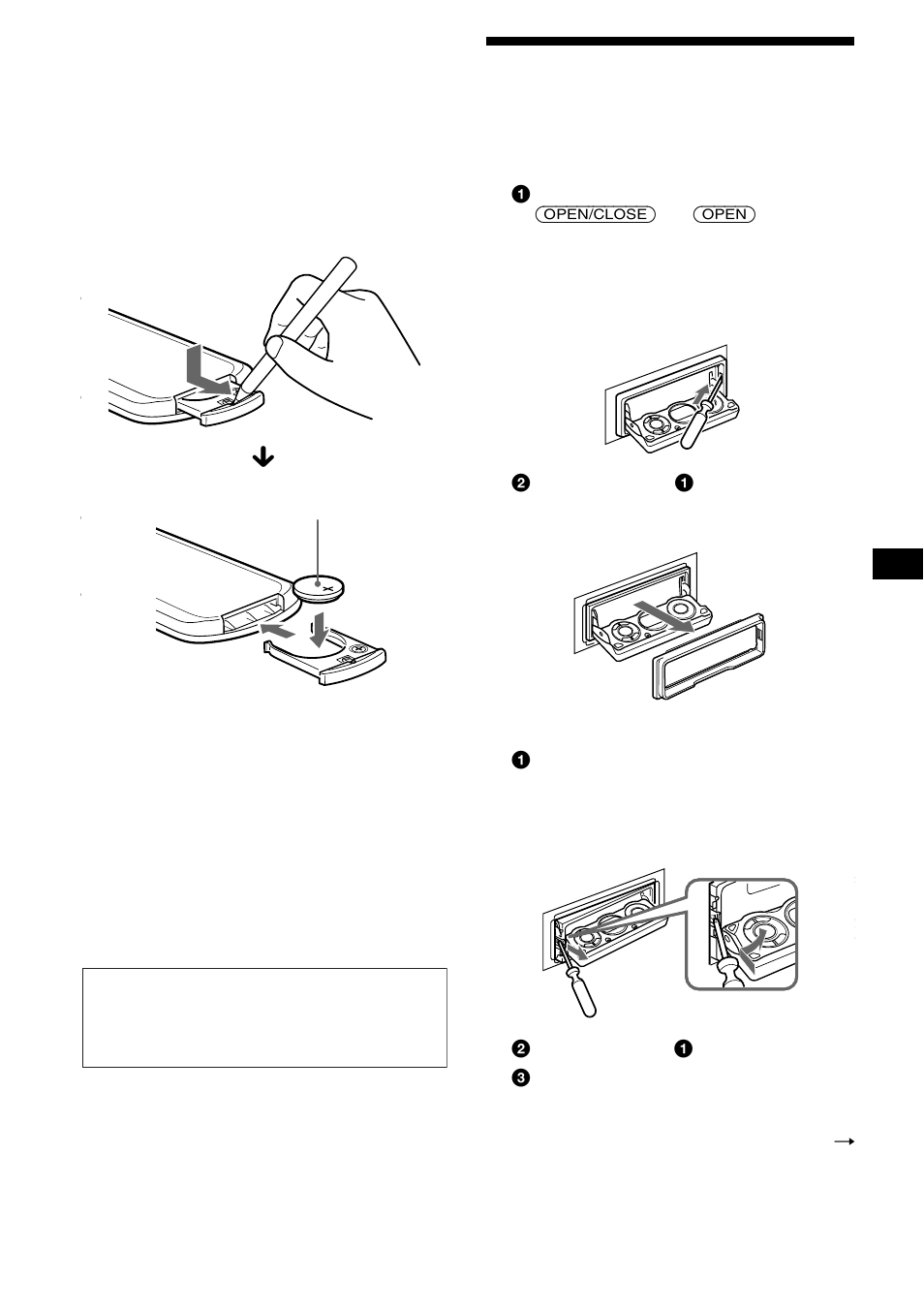 Démontage de l’appareil | Sony CDX-M630 User Manual | Page 51 / 88