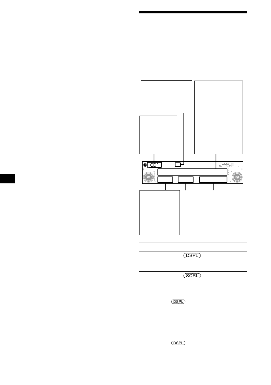 Elementos de las pantallas electrónicas | Sony CDX-M630 User Manual | Page 66 / 88