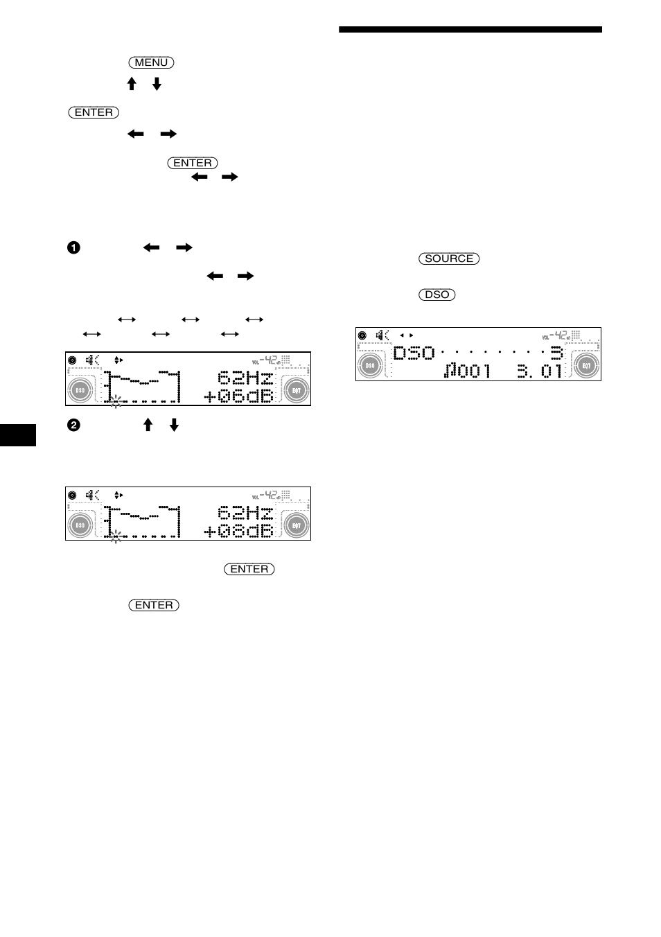 Ajuste del organizador de sonido de baja, Frecuencia dinámico (dso), Botón dso 22 | Sony CDX-M630 User Manual | Page 78 / 88