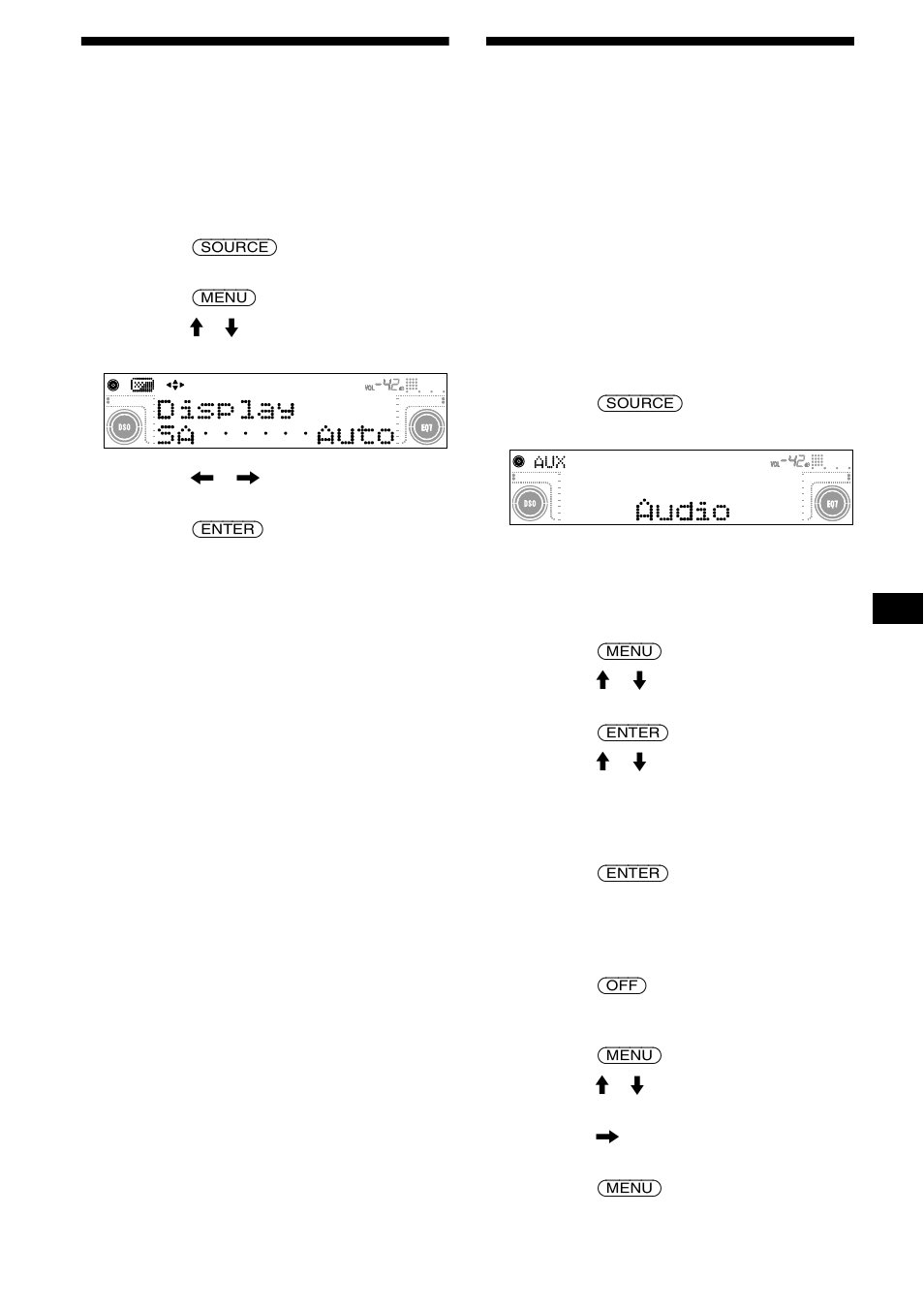 Selección del analizador de espectros (sa), Conexión de equipos auxiliares de audio, Selección del analizador de espectros | 23 selección del analizador de espectros (sa) | Sony CDX-M630 User Manual | Page 79 / 88