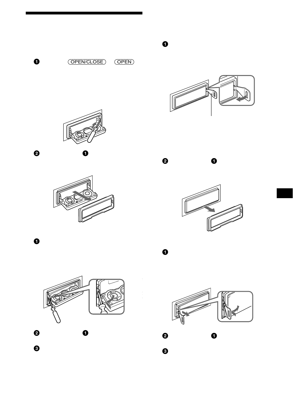 Extracción de la unidad, 25 extracción de la unidad | Sony CDX-M630 User Manual | Page 81 / 88