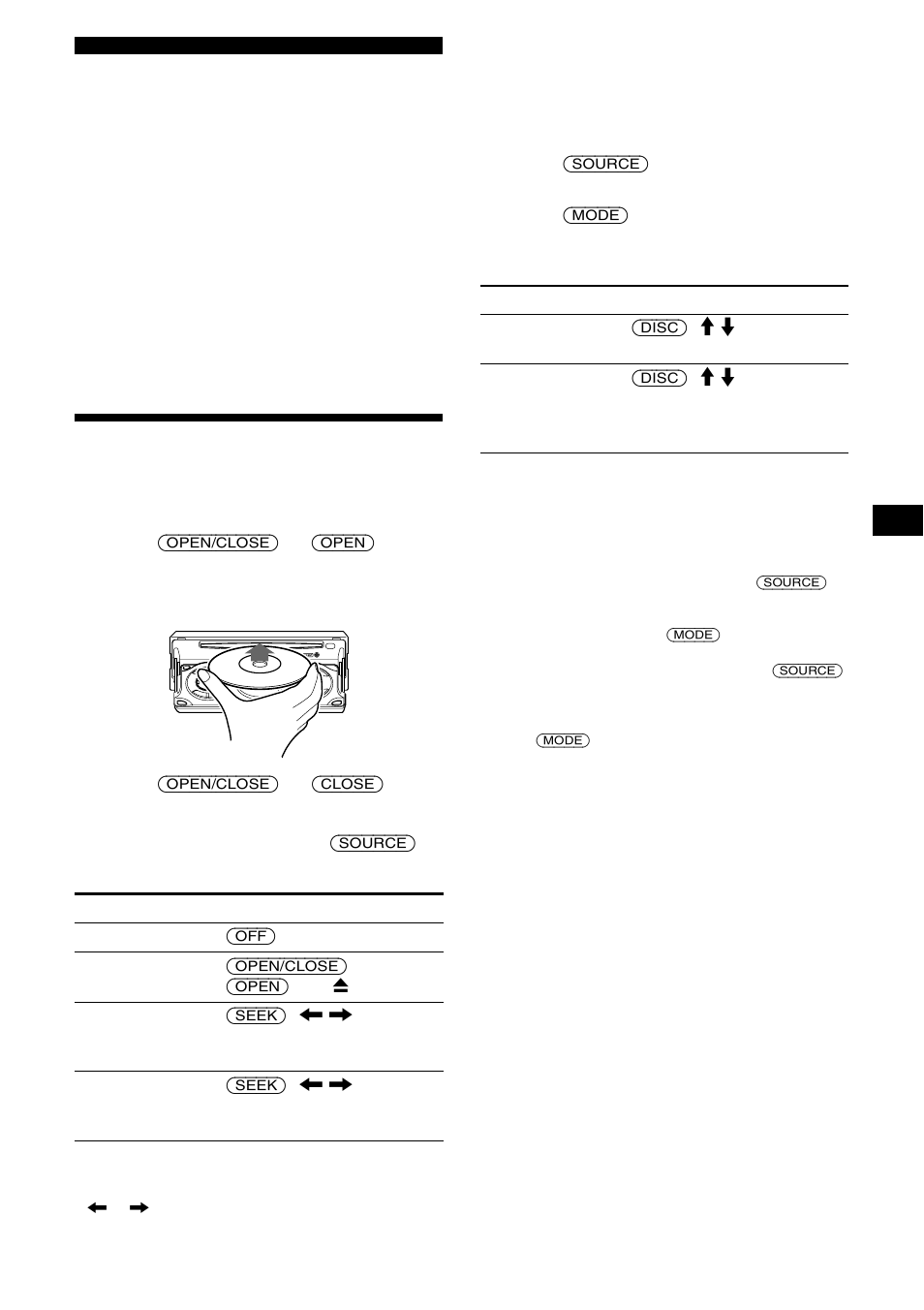 Cd player cd/md unit (optional), Playing a disc, Tton 9 | Sony CDX-M630 User Manual | Page 9 / 88