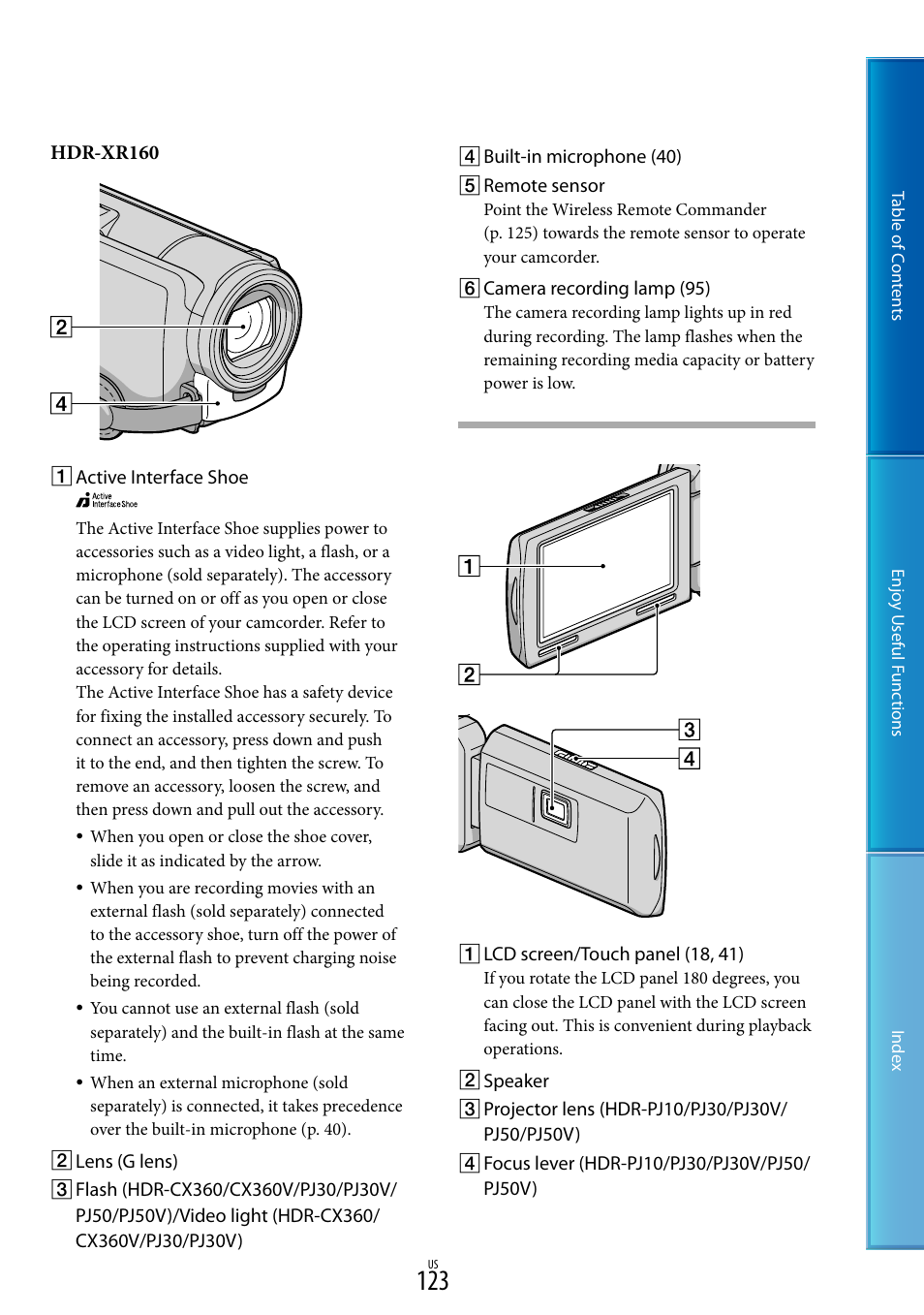 Sony HDR-XR160 User Manual | Page 123 / 129