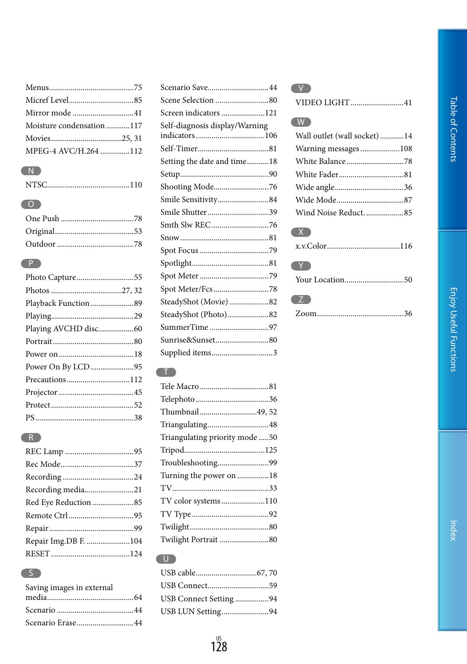 Sony HDR-XR160 User Manual | Page 128 / 129