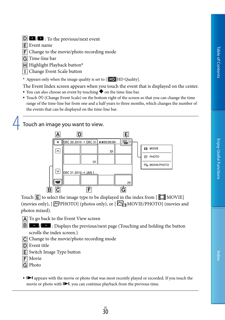 Sony HDR-XR160 User Manual | Page 30 / 129