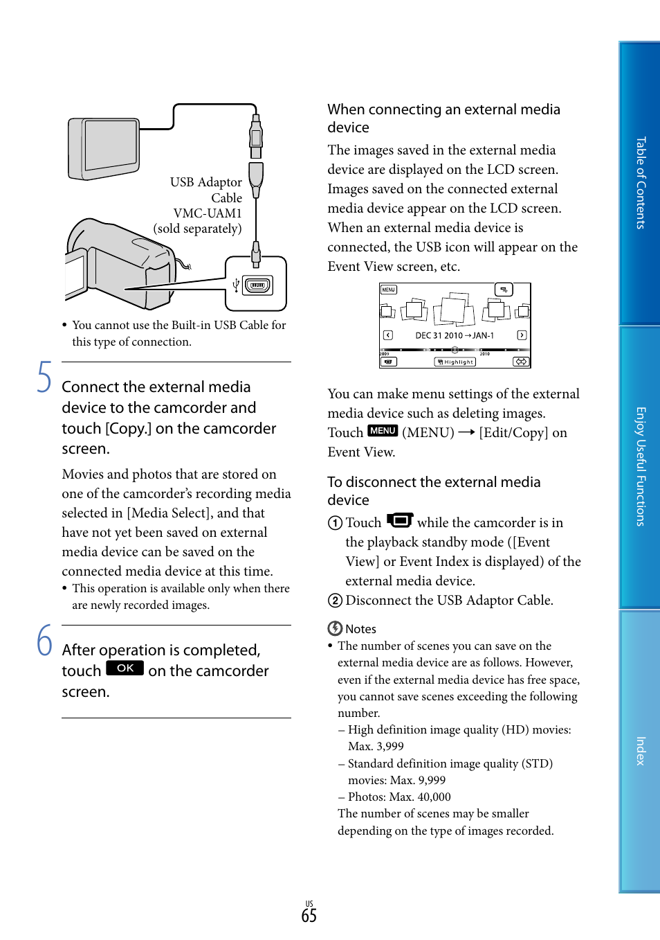 Sony HDR-XR160 User Manual | Page 65 / 129