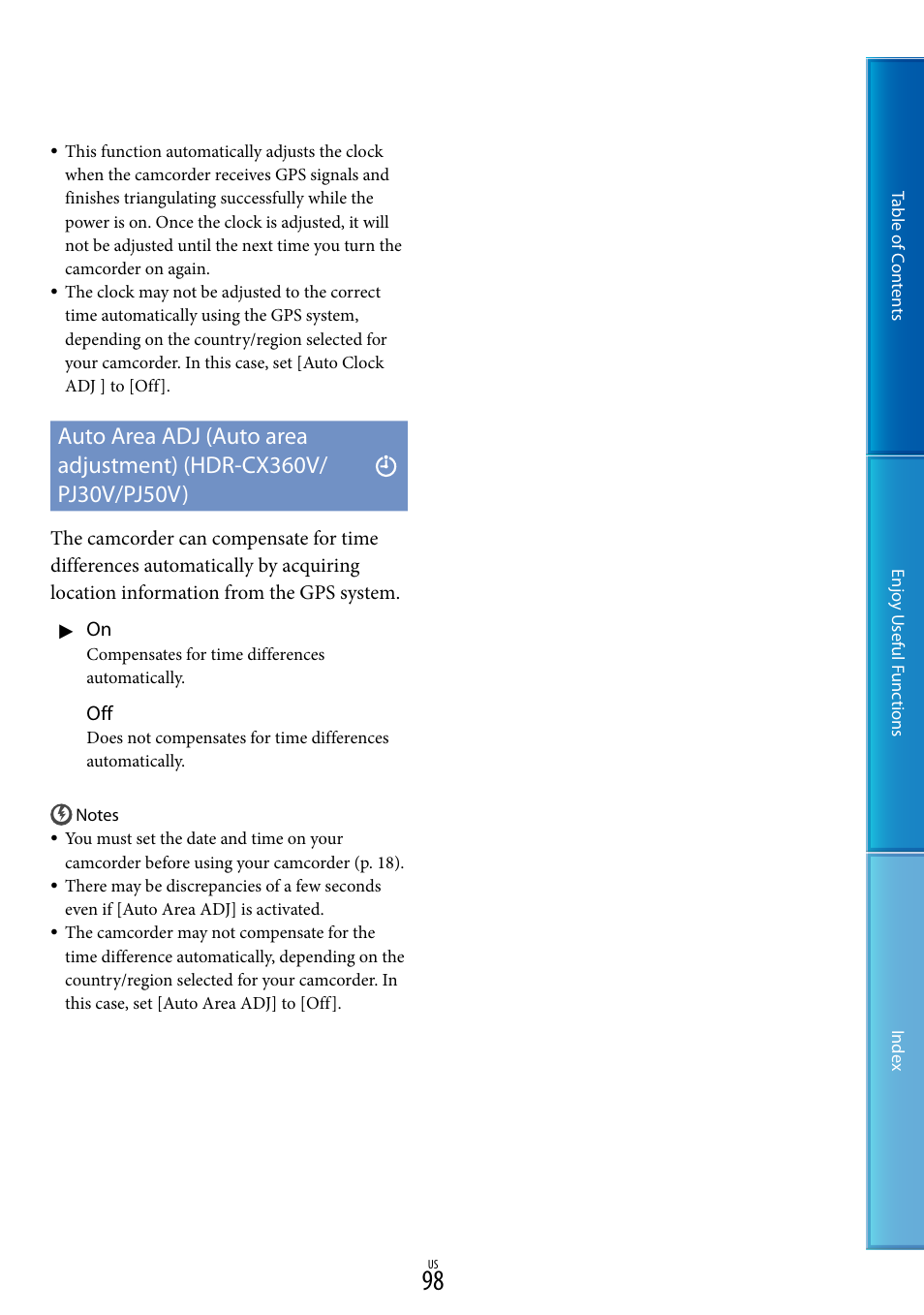 Sony HDR-XR160 User Manual | Page 98 / 129