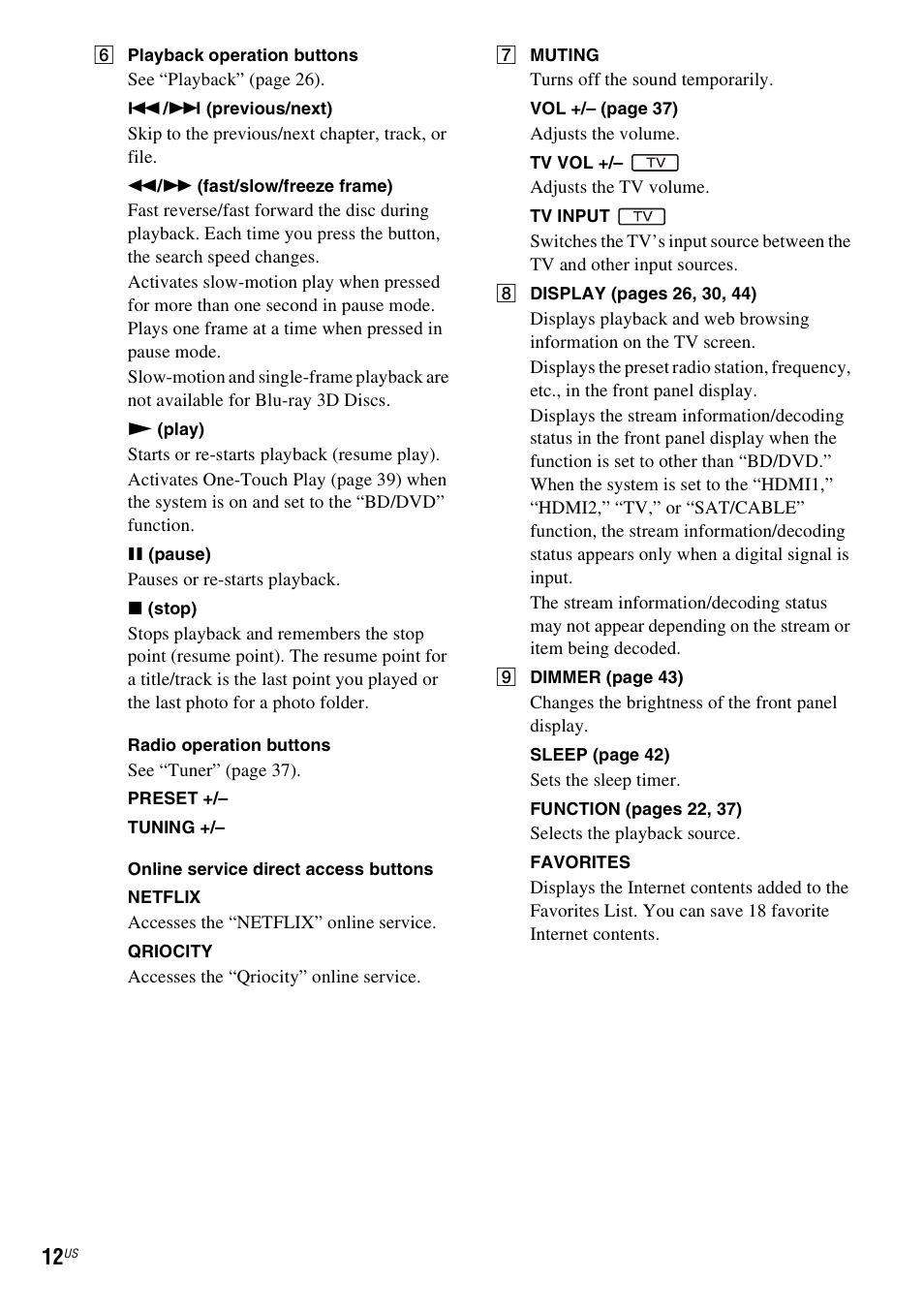 Sony BDV-T58 User Manual | Page 12 / 72