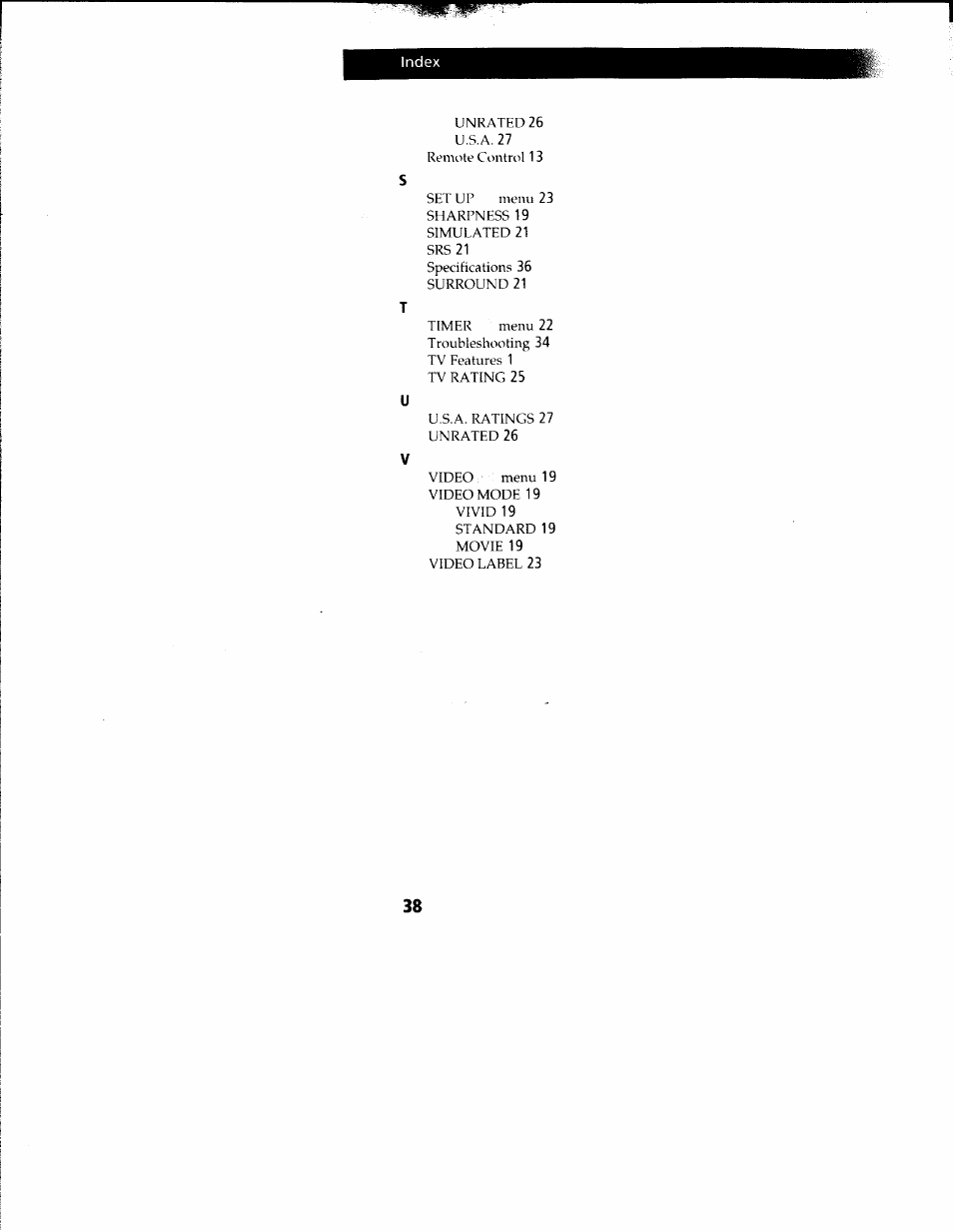 Sony KV-27V66 User Manual | Page 39 / 39