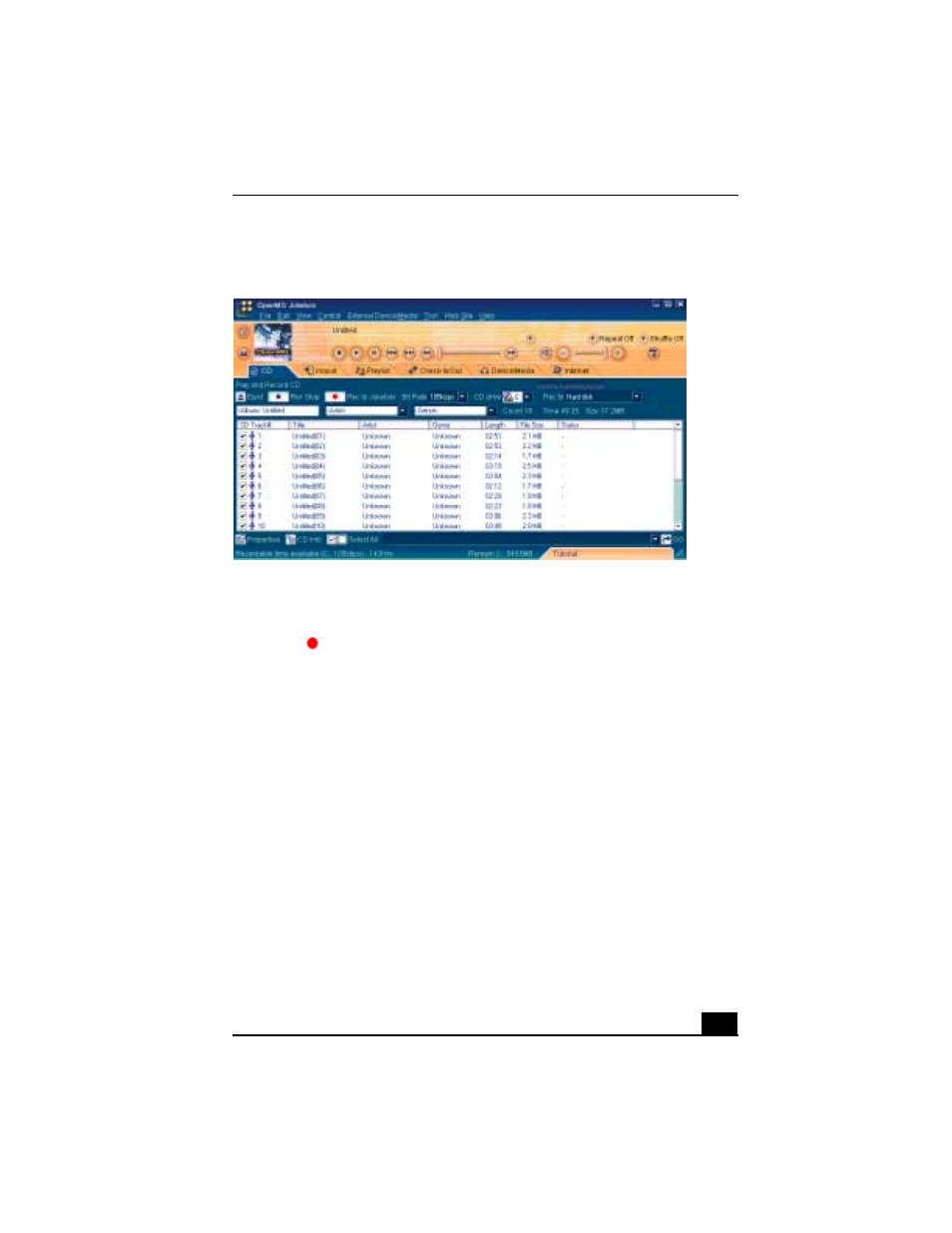 To transfer songs (check-in/check-out) | Sony PCG-R505JLK User Manual | Page 103 / 161