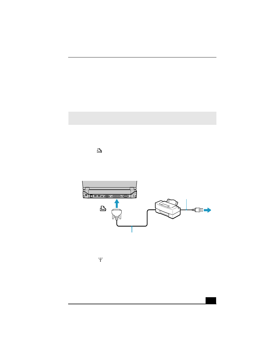 Connecting a printer, To connect a printer | Sony PCG-R505JLK User Manual | Page 53 / 161