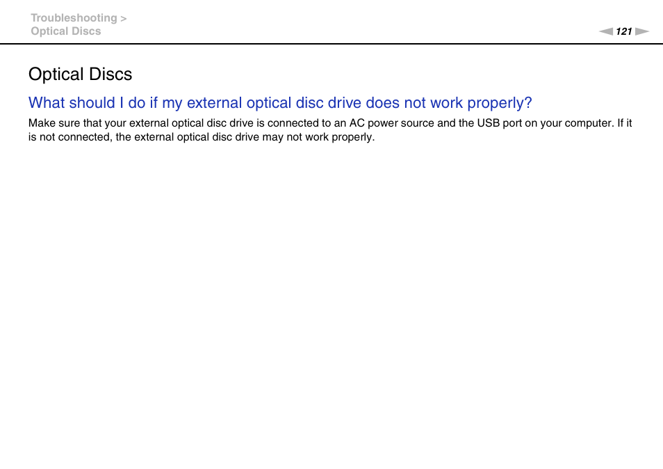 Optical discs | Sony VPCW222AX User Manual | Page 121 / 139